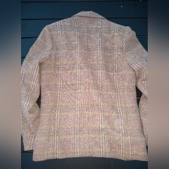 Vintage Ego Fashions Women"s Pink Tweed Blazer, Size 5, Double Breasted,… - Picture 5 of 7